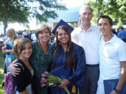 Deni graduation with family pic